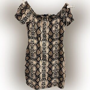 Snakeskin print Mini dress